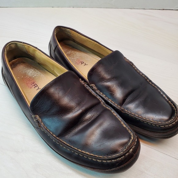 Sperry Top Sider Mens 11.5 M Leather Brown Loafer Driving Shoes STS10725 - Picture 2 of 11